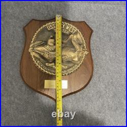 Vintage USS Key West SSN-722 Submarine Plaque Seawolf Project 1987 Commissioning