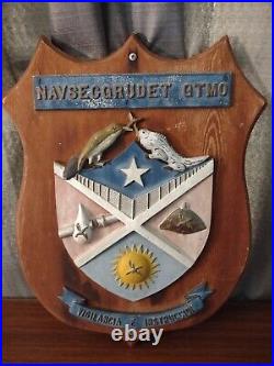 Vintage United States Military Army Naval Plaque NAVSECGRU GTMO Guantanamo 17