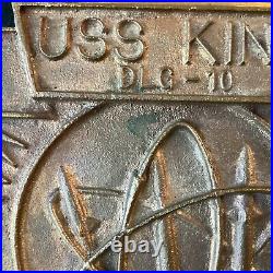 Vintage United States Navy Award Plaque, USS KING DLG-10