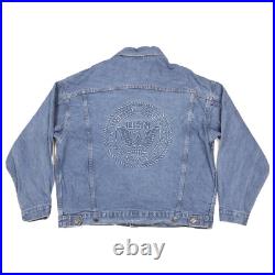 Vintage United States Navy Embossed Denim Jean Jacket Men's Size XL Tyca