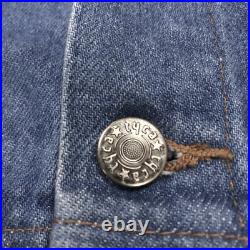 Vintage United States Navy Embossed Denim Jean Jacket Men's Size XL Tyca