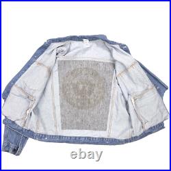 Vintage United States Navy Embossed Denim Jean Jacket Men's Size XL Tyca