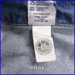 Vintage United States Navy Embossed Denim Jean Jacket Men's Size XL Tyca