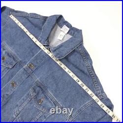 Vintage United States Navy Embossed Denim Jean Jacket Men's Size XL Tyca