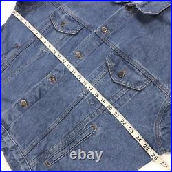 Vintage United States Navy Embossed Denim Jean Jacket Men's Size XL Tyca