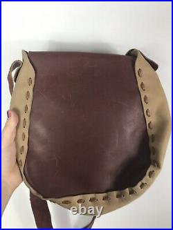 Vintage United States Navy Leather Pouch Letter Bag Messenger Crossbody Tooled s