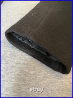 Vintage United States Navy Pea Coat Mens Size 46 Black Wool 70s Military