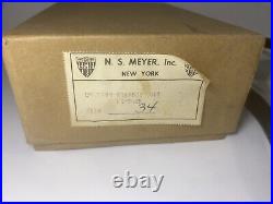 Vintage Us Navy Service Belt Leather Size 34 Usn N. S. Meyer Inc New York New