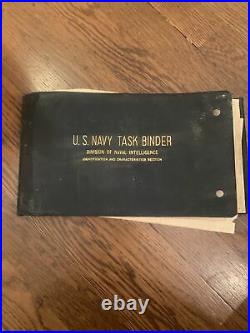 Vintage Us Navy Task Binder Us Naval Index Identification Vessels 1943