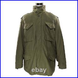 Vintage Us Navy Usns Kingsport M65 Field Jacket 1976 Size Large Long