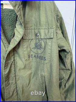 Vintage Vietnam Era US Navy Seabees CTU 116 A-2 Deck Jacket Medium 1967