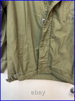 Vintage Vietnam Era US Navy Seabees CTU 116 A-2 Deck Jacket Medium 1967