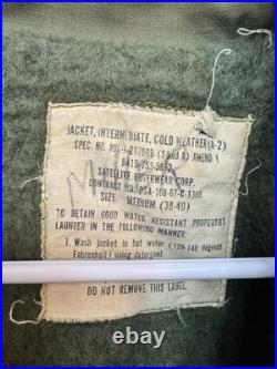 Vintage Vietnam Era US Navy Seabees CTU 116 A-2 Deck Jacket Medium 1967