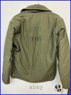 Vintage Vietnam Era US Navy Seabees CTU 116 A-2 Deck Jacket Medium 1967