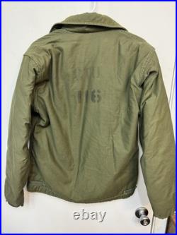 Vintage Vietnam Era US Navy Seabees CTU 116 A-2 Deck Jacket Medium 1967