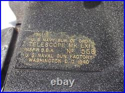Vintage WW2 Bronze USN Telescope MK-LXI