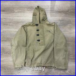 Vintage WW2 US Navy Foul Weather Pullover Parka Jacket