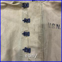 Vintage WW2 US Navy Foul Weather Pullover Parka Jacket