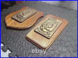 Vintage WWI US Navy USS Hector AR-7 Repair Ship Bronze Wall Plaques