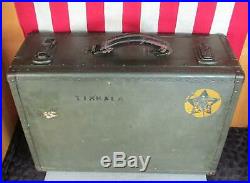 Vintage WWII 1940s US Navy Seapack Oshkosh Military Suitcase Luggage USN Tikkala