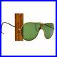 Vintage-WWII-AAF-NAVY-AVIATOR-SUNGLASSES-by-BECK-with-DK-GREEN-ROCK-GLAS-LENSES-01-isy