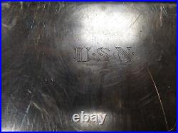 Vintage WWII Era USN Friedman Silver Co. 18 Serving Tray withHandles Silverplate