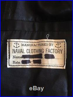 Vintage WWII US Navy 10 Button 100 % Wool Pea Coat Naval Clothing Factory