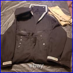 Vintage WWII US Navy 7 Pieces Crackerjack Uniform Dress Blues Veteran Discount