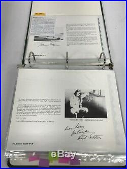 Vintage WWII US Navy Fighter Pilot Aces Autograph Collection Photo Scrapbook