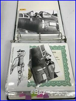Vintage WWII US Navy Fighter Pilot Aces Autograph Collection Photo Scrapbook