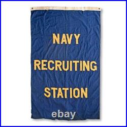 Vintage WWII US Navy Recruiting Station Banner