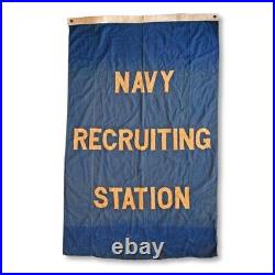 Vintage WWII US Navy Recruiting Station Banner