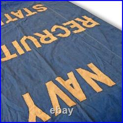 Vintage WWII US Navy Recruiting Station Banner