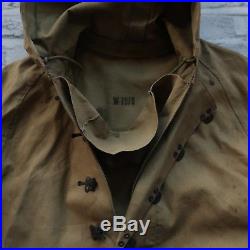 Vintage WWII US Navy USN Wet Weather Parka Jacket 1944 72-P-2515 Deck Smock