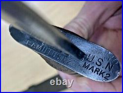Vintage WWII USN United States Navy Ka-Bar Mark 2 II Metal Sheath Camillus NY