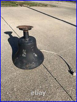 Vintage WWII United States Navy Cast Ship Bell withClapper and Bell Rope