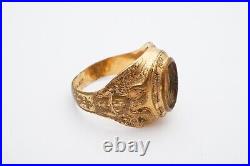 Vintage WWII United States Navy USN Gold Filled Ring Size 11