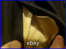 Vintage WWII WW2 US Navy USN Heavy Wool Pea Coat Cord Pockets Blue 42