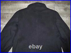 Vintage WWII WW2 US Navy USN Naval Clothing Pea Coat Mens Kersey Cord Pockets 36