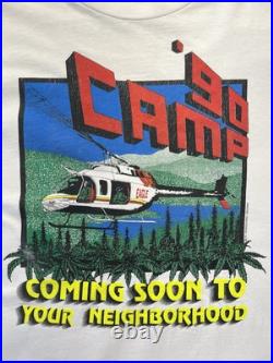 Vintage Weed Marijuana Military T-Shirt 1990 Single Stitch Size XL Smoke 420