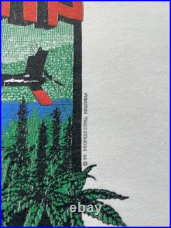 Vintage Weed Marijuana Military T-Shirt 1990 Single Stitch Size XL Smoke 420