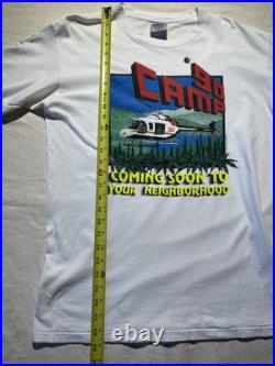 Vintage Weed Marijuana Military T-Shirt 1990 Single Stitch Size XL Smoke 420