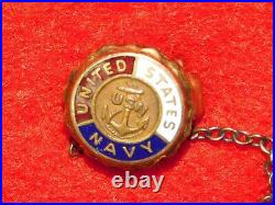 Vintage Wwii 1942 Usn United States Us Navy Girlfriend Sweetheat Charms Pins