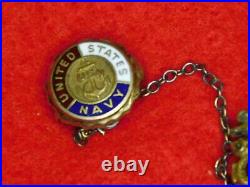 Vintage Wwii 1942 Usn United States Us Navy Girlfriend Sweetheat Charms Pins
