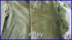 Vintage Wwii N-1 Navy Deck Jacket Uss Leonard F. Mason Dd852 Nxsx Size 38 Talon