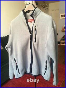 Vintage supreme brand men's zip-front polar fleece jacket