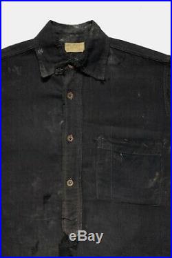 Vtg 1910s Sweet Orr Shirt Chinstrap Workwear Stifel Wabash Stripe USN