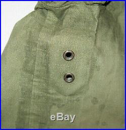 Vtg 1940's WWII USN NXsX Foul Weather Deck Hooded Parka Jacket Rare Medium Navy