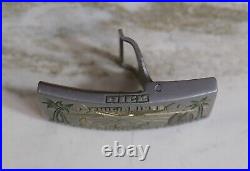 Vtg 1960's US Navy Cruise Philippines Scene Belt Buckle Japan Okinawa Tinian