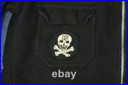 Vtg 1981 82 US Navy USS Davis DD-937 Wool Souvenir Jacket Med. Cruise Skull